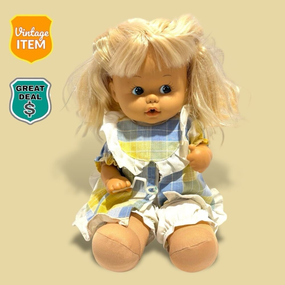 VINTAGE 1987 Bubbles Blowing Jesmar Burbujitas Doll. No Cup. TESTED Still Works!